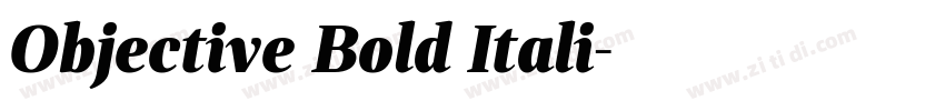 Objective Bold Itali字体转换